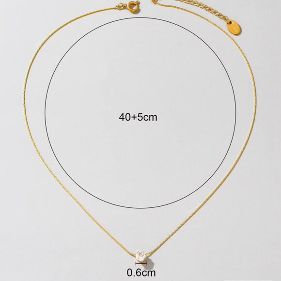 18K Gold Plated Stainless Steel Necklace - Picture 4 of 5